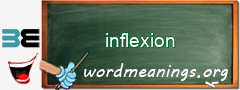 WordMeaning blackboard for inflexion